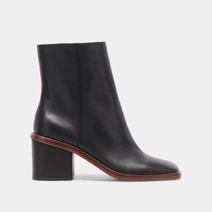 Dapper Booties Black Leather Women Dolce Vita Boots and Booties