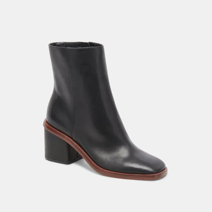 Dapper Booties Black Leather Women Dolce Vita Boots and Booties