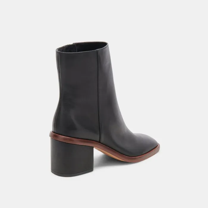 Dapper Booties Black Leather Women Dolce Vita Boots and Booties