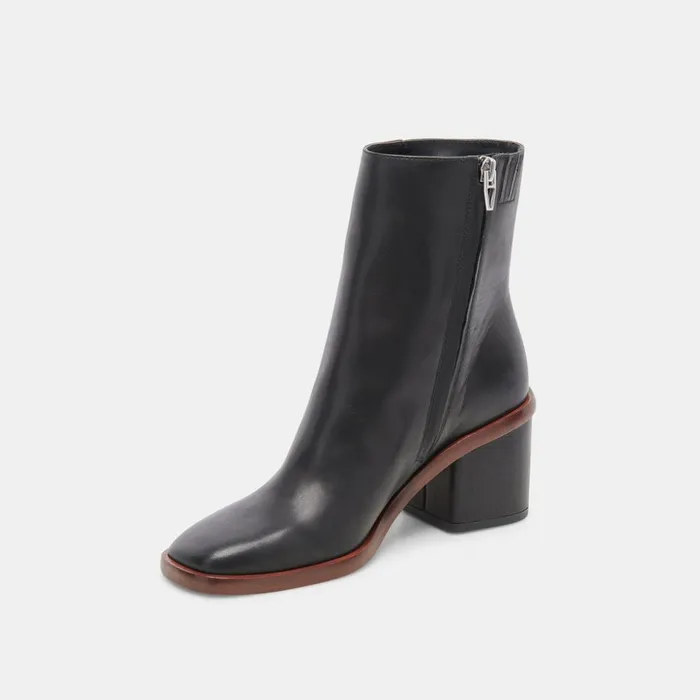 Dapper Booties Black Leather Women Dolce Vita Boots and Booties