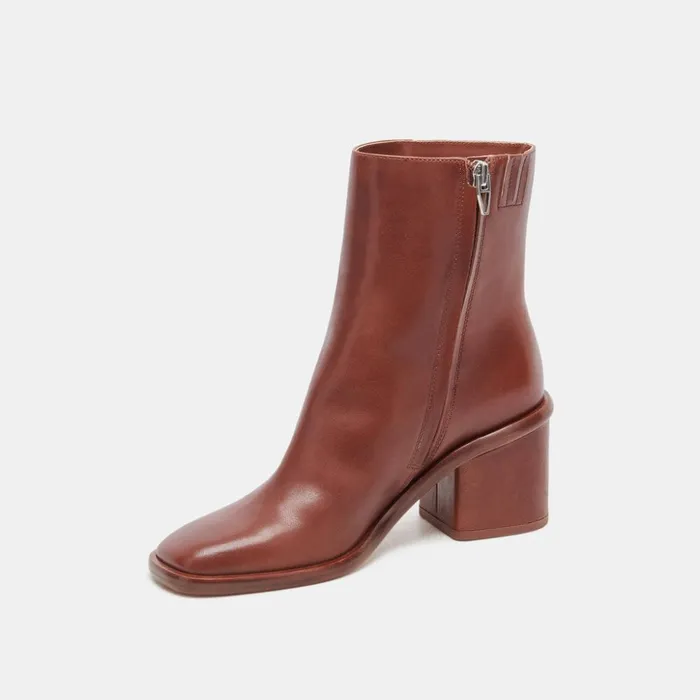 Dapper Booties Russet Leather Women Dolce Vita Boots and Booties