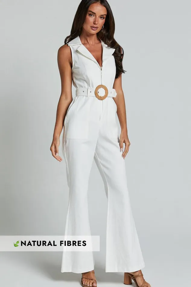 Darian Jumpsuit 8211 Collared Zip Front Belted Jumpsuit In Off White Women Showpo Jumpsuits Darian Jumpsuit 8211 Collared Zip Front Belted Jumpsuit In Off White Women Showpo Jumpsuits