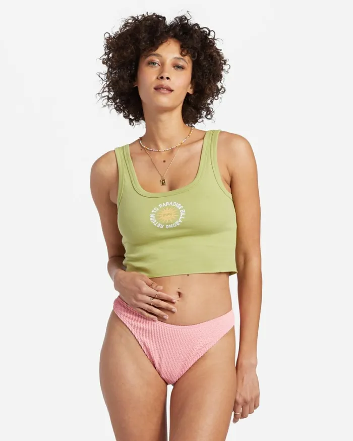 Day By Day TShirt Palm Green Women Billabong Graphic Tees and Tanks