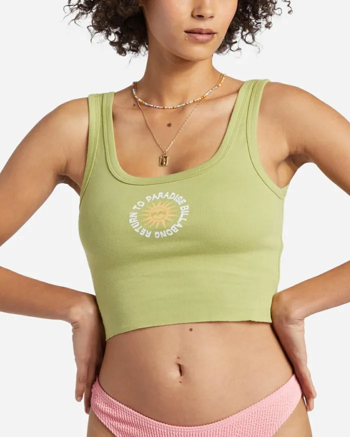 Day By Day TShirt Palm Green Women Billabong Graphic Tees and Tanks