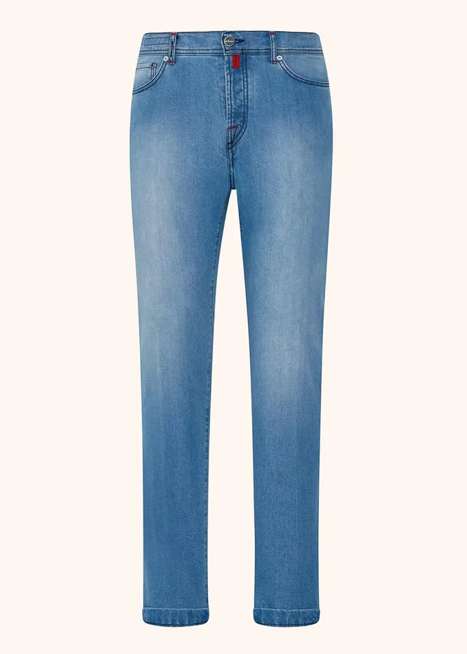 DENIM AND CASHMERE TAILORED JEANS Men Kiton Jeans