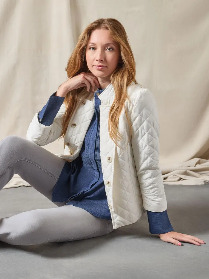 Denim ButtonFront Pintuck Top Women Jones New York Tops and Blouses Denim ButtonFront Pintuck Top Women Jones New York Tops and Blouses