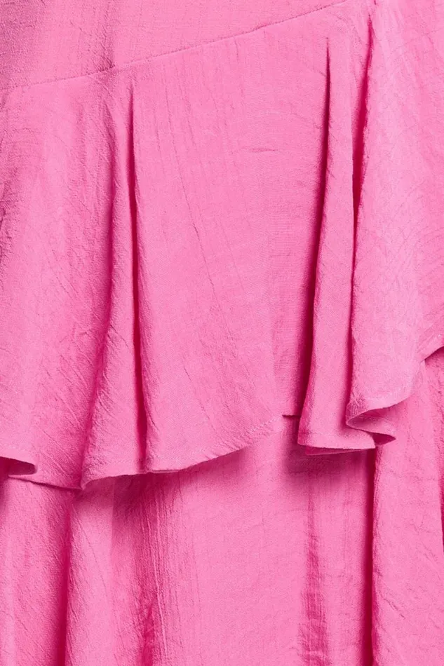 Diana Midi Dress 8211 Sweetheart Ruched Bust Layered Dress In Hot Pink Women Showpo Dresses
