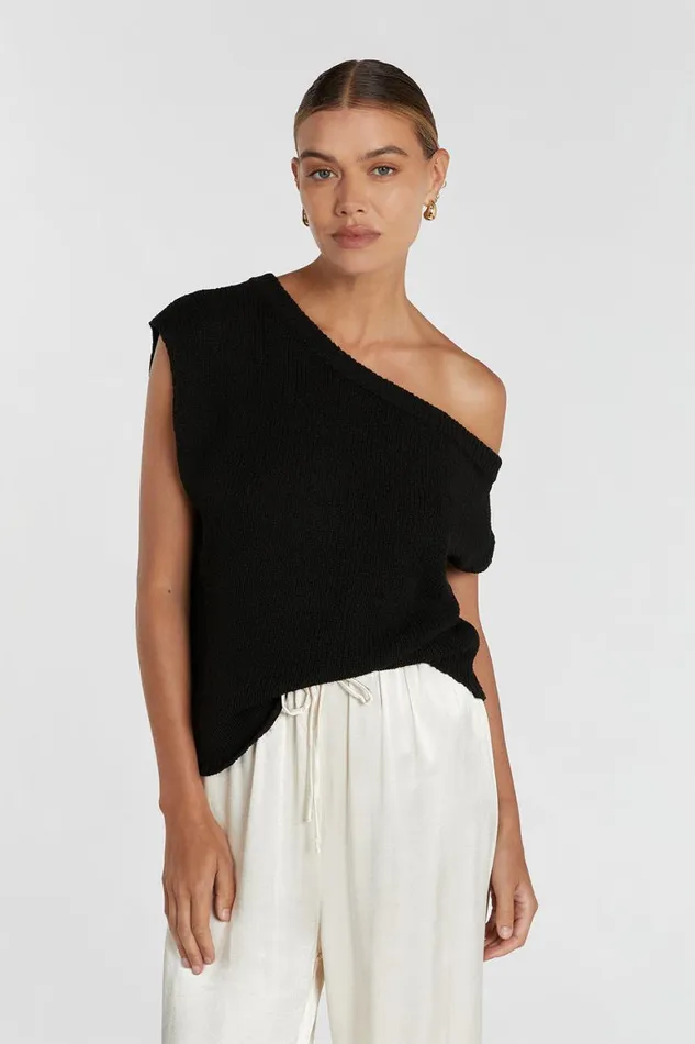 DISSH Knitted KERRY BLACK ASYM KNIT TOP 8211 Women