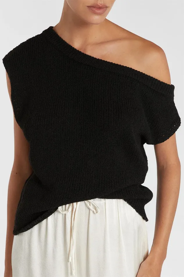 DISSH Knitted KERRY BLACK ASYM KNIT TOP 8211 Women