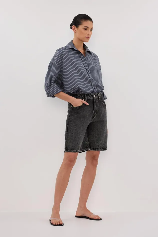 DISSH Long Sleeved MASON SLATE STRIPE SHIRT 8211 Women