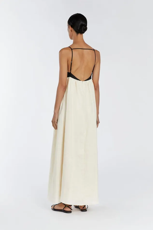 DISSH Maxi Dresses ELENA BUTTERMILK LINEN MAXI DRESS 8211 Women