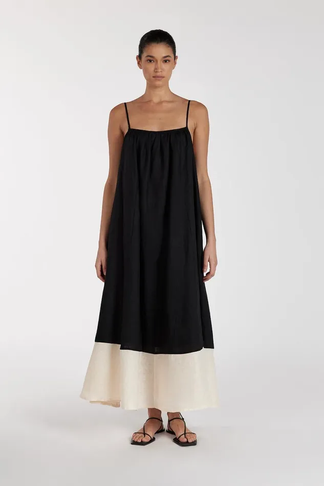 DISSH Midi Dresses KATELYN BLACKCREAM MIDI DRESS 8211 Women