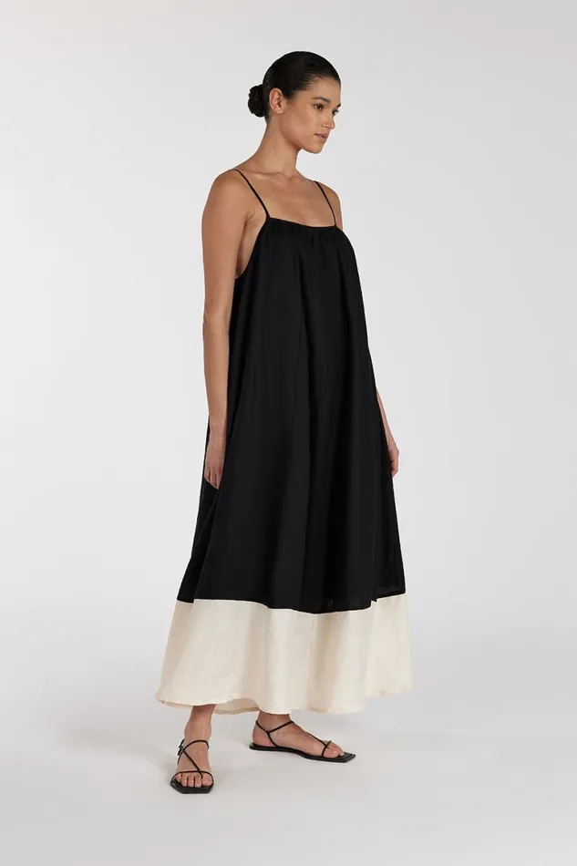 DISSH Midi Dresses KATELYN BLACKCREAM MIDI DRESS 8211 Women