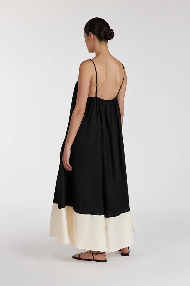 DISSH Midi Dresses KATELYN BLACKCREAM MIDI DRESS 8211 Women