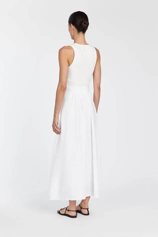 DISSH Midi GEMIMA WHITE LINEN MIDI SKIRT 8211 Women
