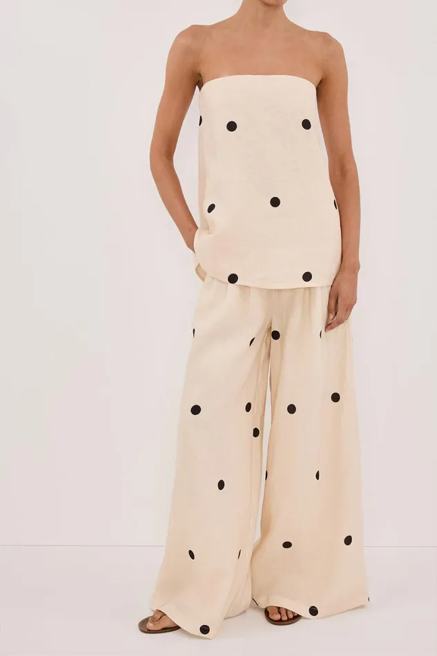 DISSH Pants BEVERLY CREAM SPOT PANT 8211 Women