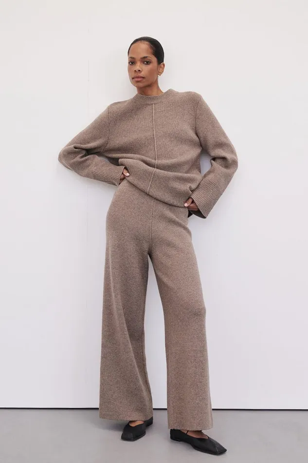 DISSH Pants CLEMENCE CHOC MARLE KNIT PANT 8211 Women