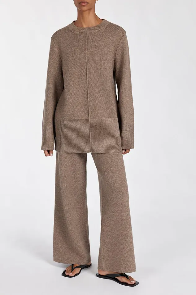 DISSH Pants CLEMENCE CHOC MARLE KNIT PANT 8211 Women