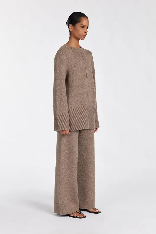 DISSH Pants CLEMENCE CHOC MARLE KNIT PANT 8211 Women