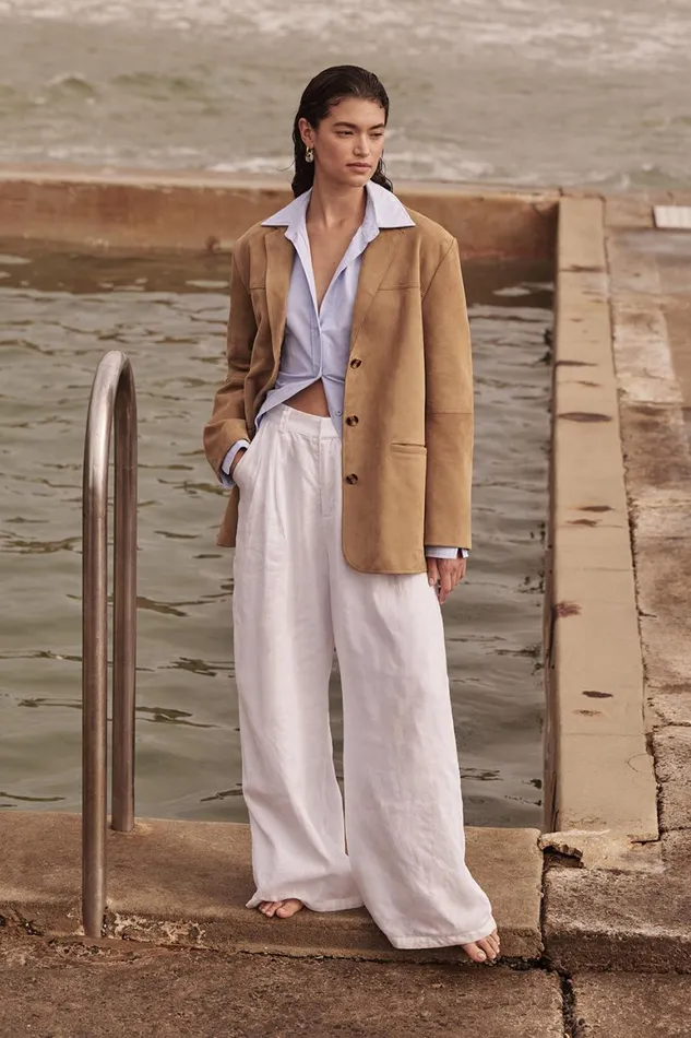 DISSH Pants HOLDEN WHITE LINEN PANT 8211 Women