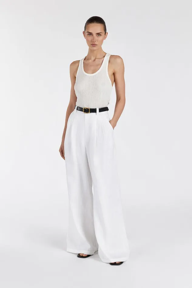 DISSH Pants HOLDEN WHITE LINEN PANT 8211 Women