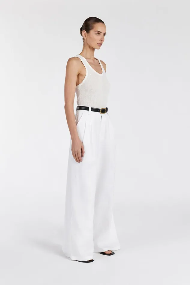 DISSH Pants HOLDEN WHITE LINEN PANT 8211 Women
