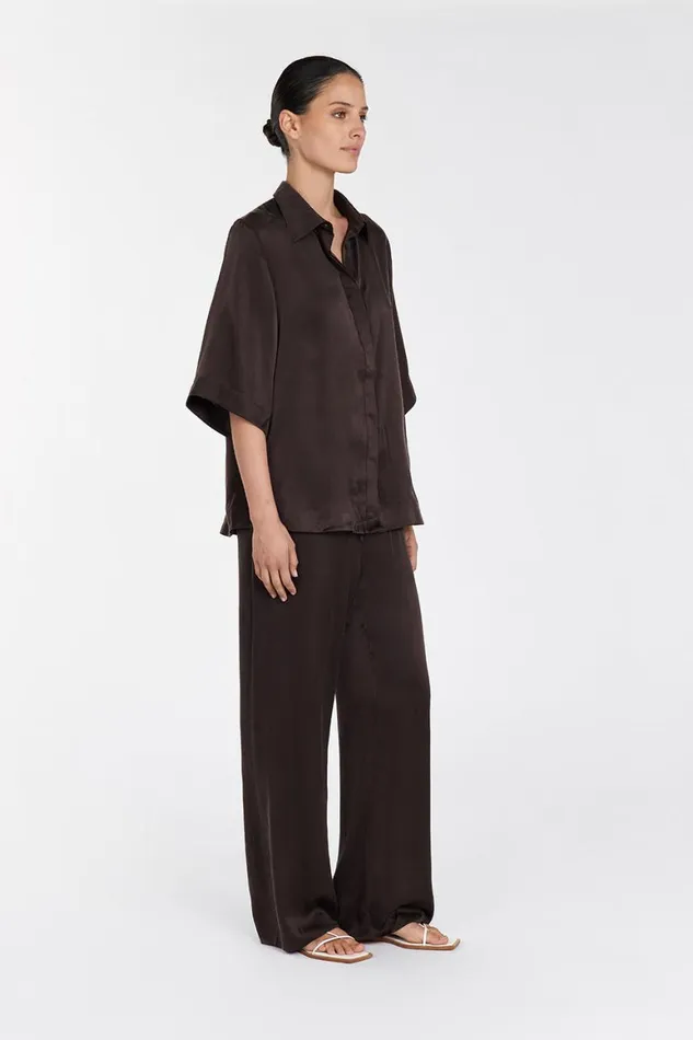 DISSH Pants PERCY BITTER CHOC SILK PANT 8211 Women