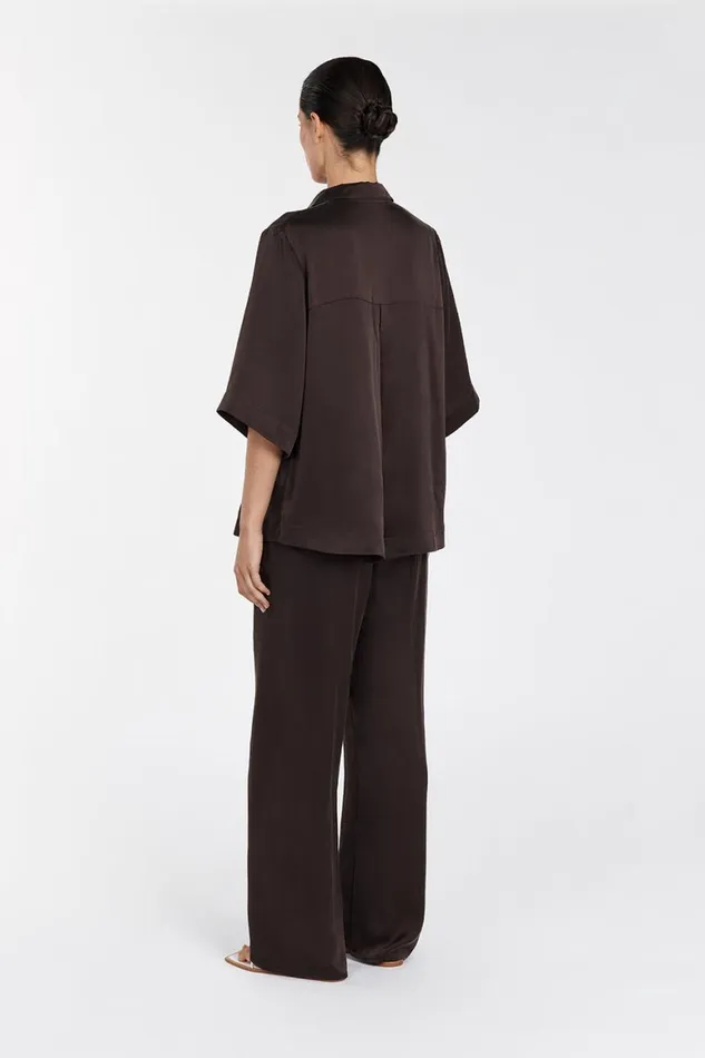 DISSH Pants PERCY BITTER CHOC SILK PANT 8211 Women