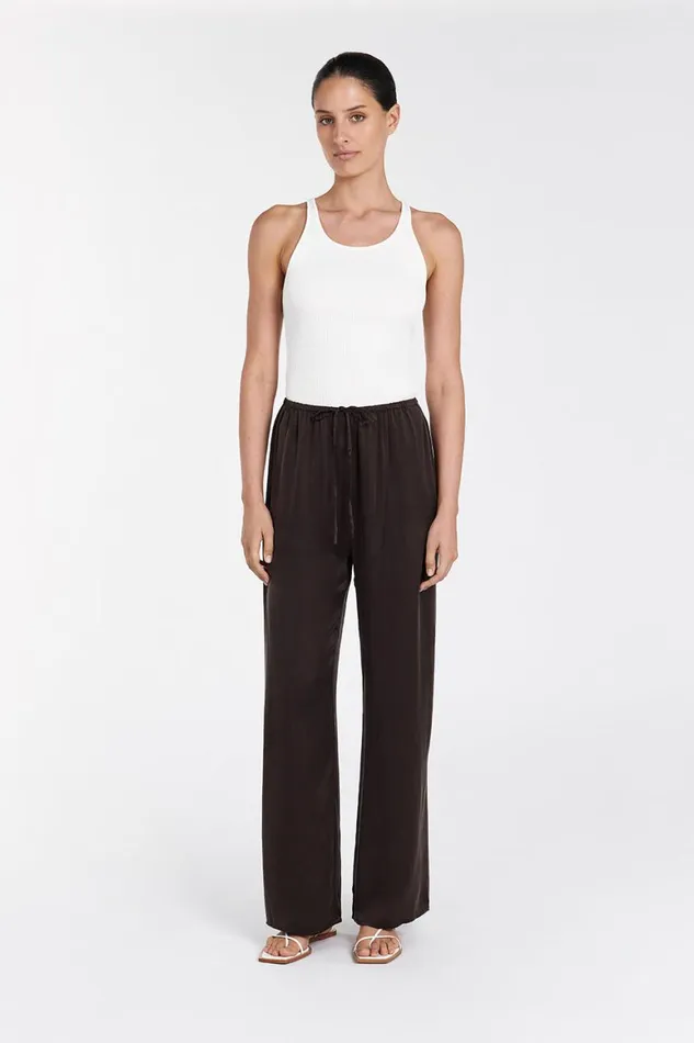 DISSH Pants PERCY BITTER CHOC SILK PANT 8211 Women