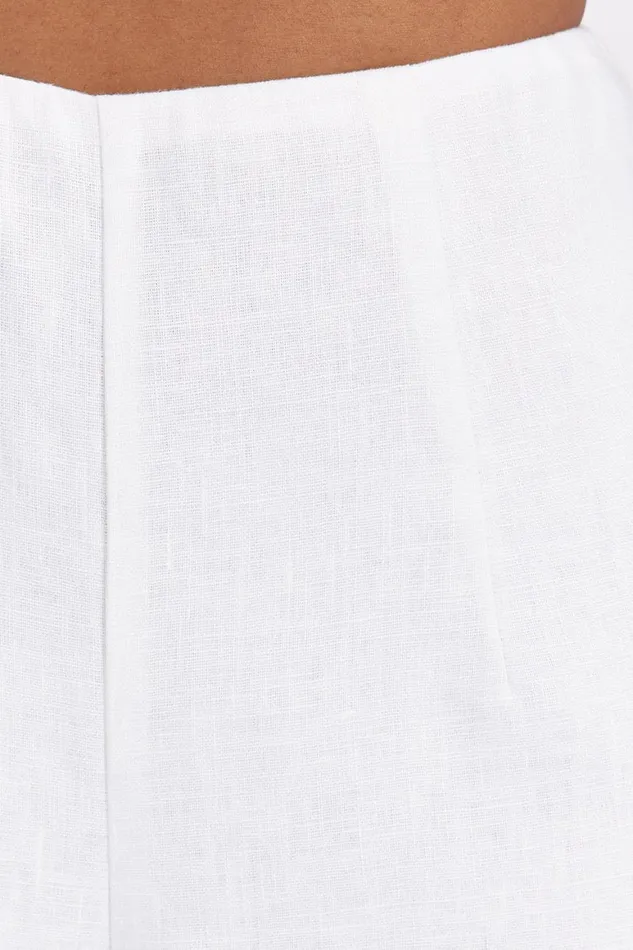 DISSH Pants ZAHARA WHITE LINEN FRINGED PANT 8211 Women