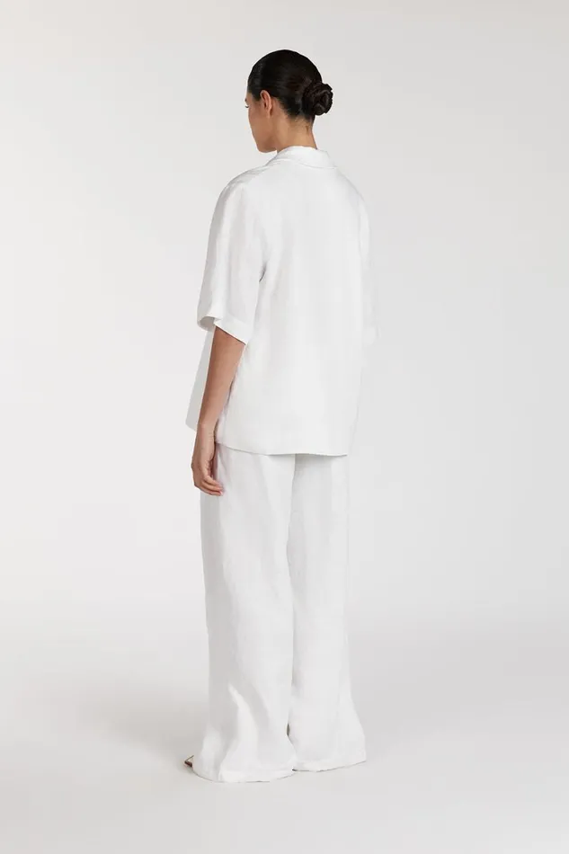 DISSH Shirts NALA WHITE LINEN RESORT SHIRT 8211 Women