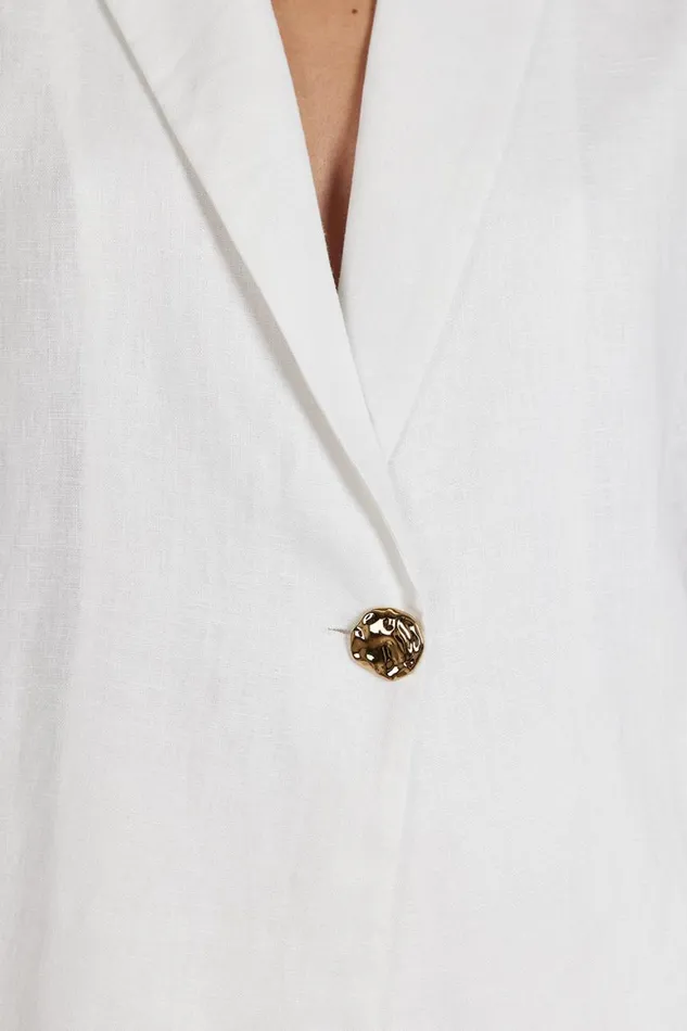 DISSH Shirts NALA WHITE LINEN RESORT SHIRT 8211 Women