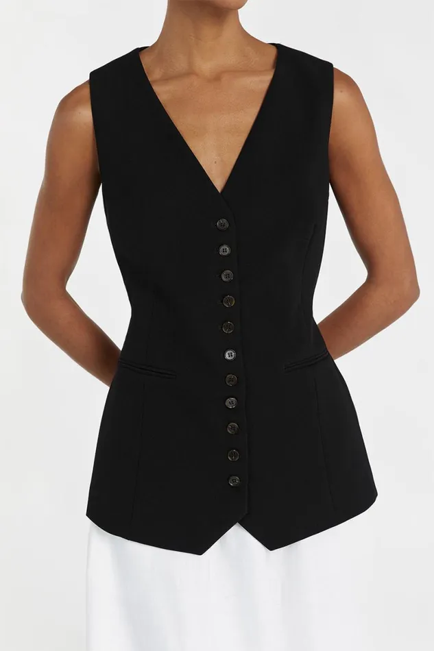 DISSH Vests CELINE BLACK VEST 8211 Women