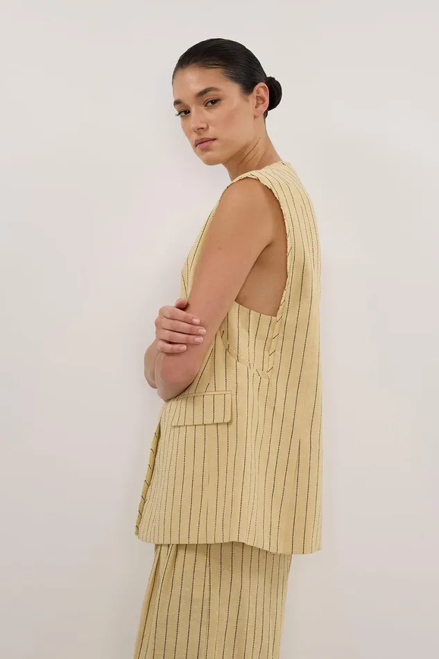 DISSH Vests OLLIE DUNE STRIPE OVERSIZED VEST 8211 Women