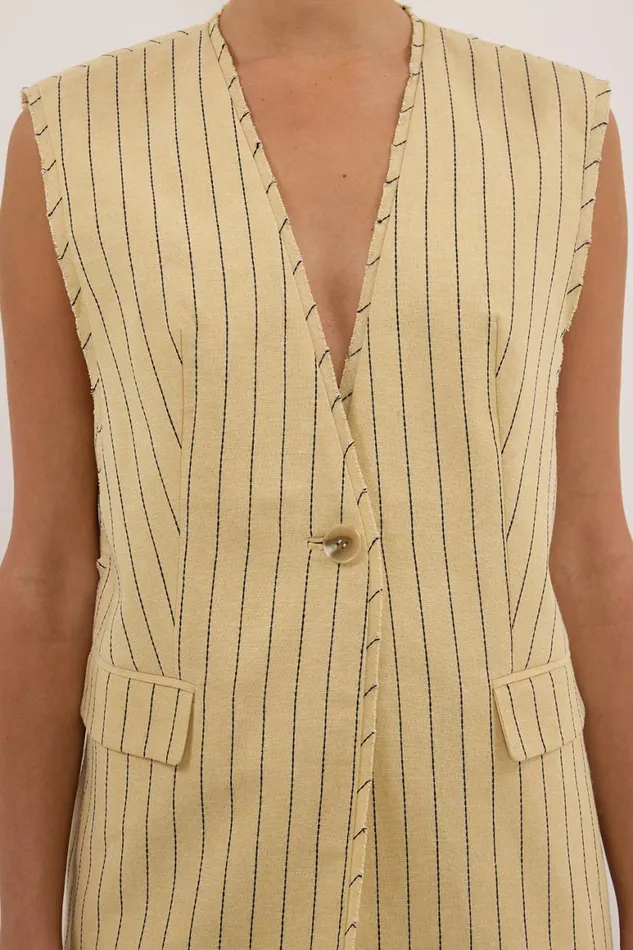 DISSH Vests OLLIE DUNE STRIPE OVERSIZED VEST 8211 Women
