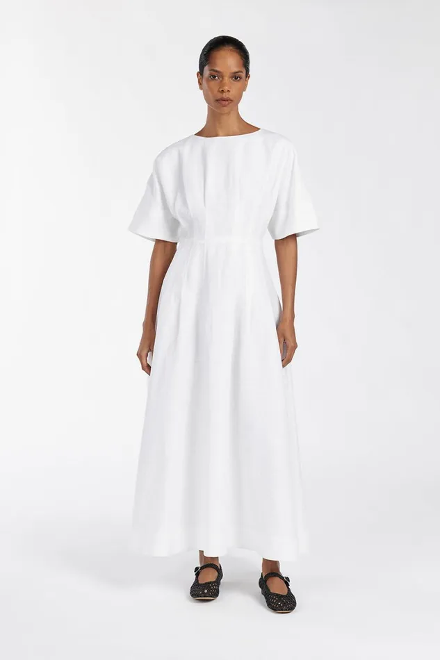 DISSH White Dresses RAF OFF WHITE BOATNECK MIDI DRESS 8211 Women
