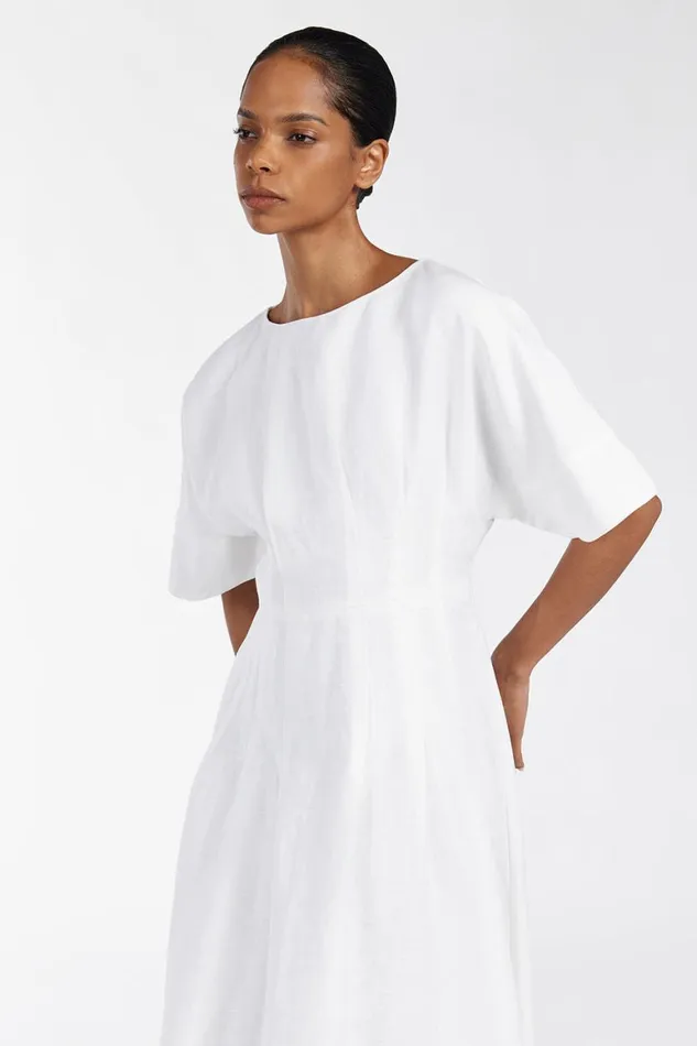 DISSH White Dresses RAF OFF WHITE BOATNECK MIDI DRESS 8211 Women