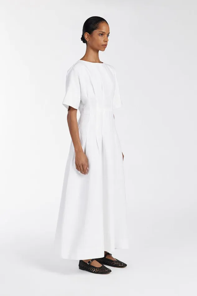 DISSH White Dresses RAF OFF WHITE BOATNECK MIDI DRESS 8211 Women