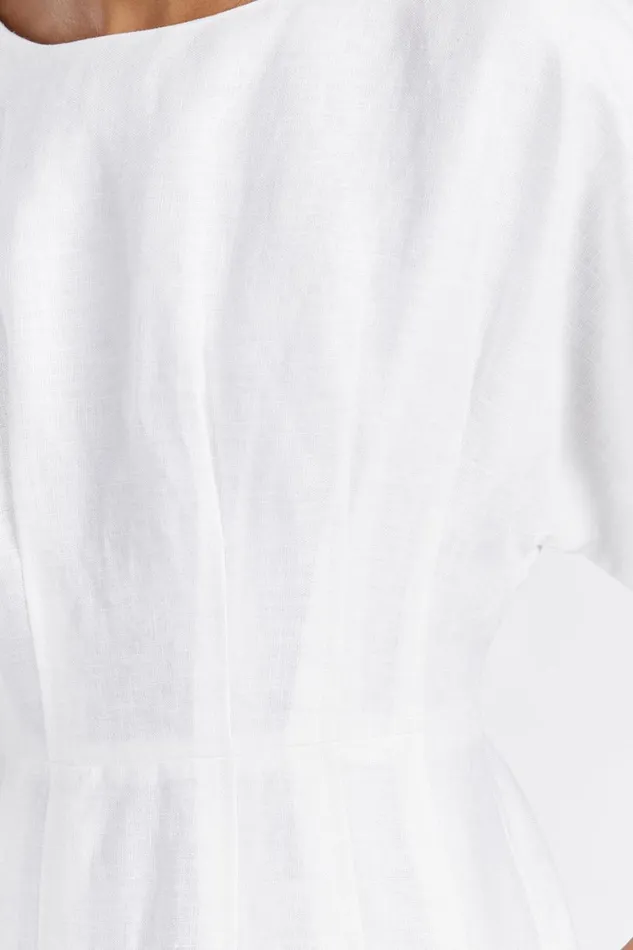 DISSH White Dresses RAF OFF WHITE BOATNECK MIDI DRESS 8211 Women