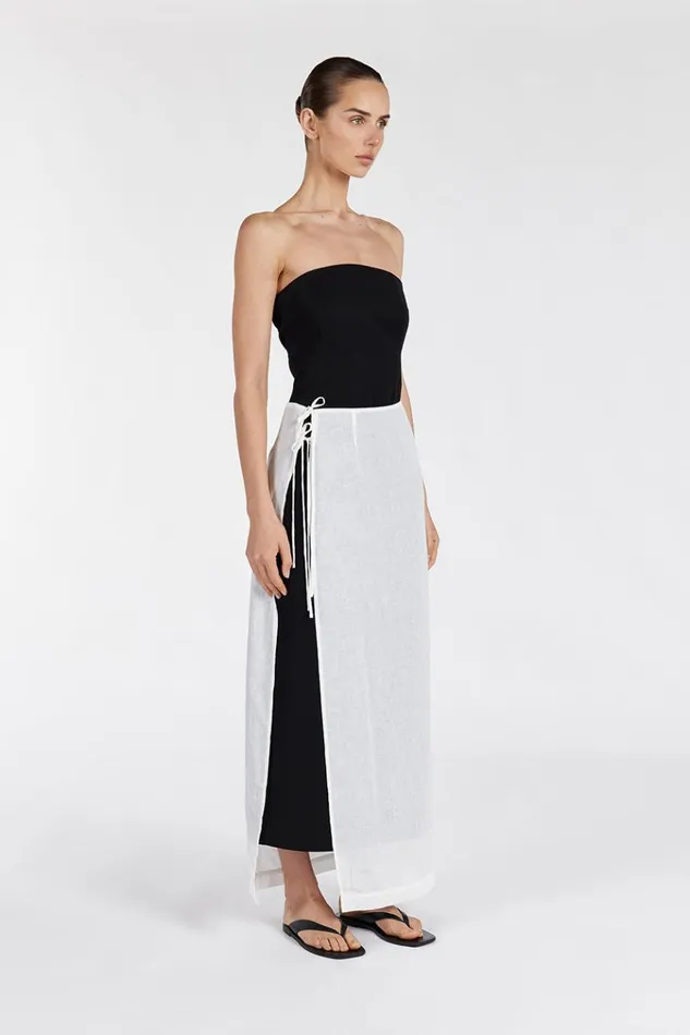 DISSH White LINA WHITE SARONG SHEER SKIRT 8211 Women