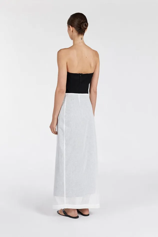 DISSH White LINA WHITE SARONG SHEER SKIRT 8211 Women