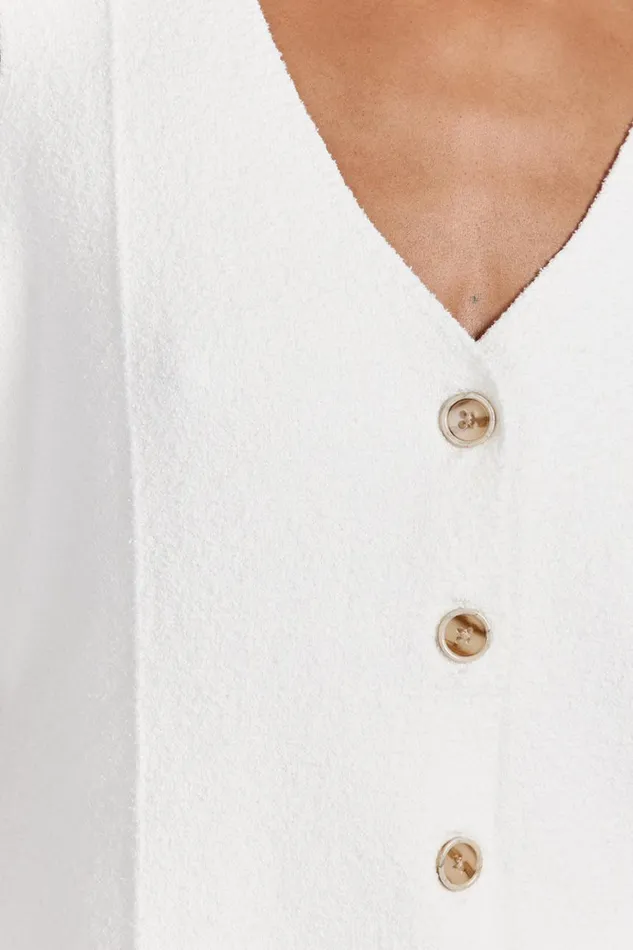 DISSH White Tops LISA OFF WHITE TAILORED KNIT VEST 8211 Women