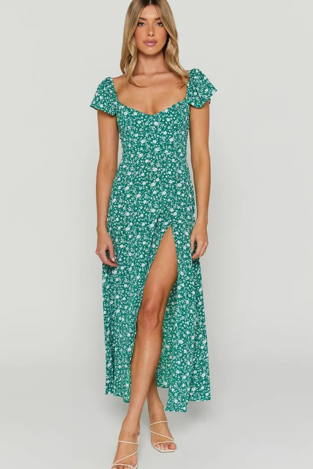 Donissa Midi Dress 8211 Thigh Split Flutter Sleeve Dress In Green Women Showpo Curve Clothes Donissa Midi Dress 8211 Thigh Split Flutter Sleeve Dress In Green Women Showpo Curve Clothes
