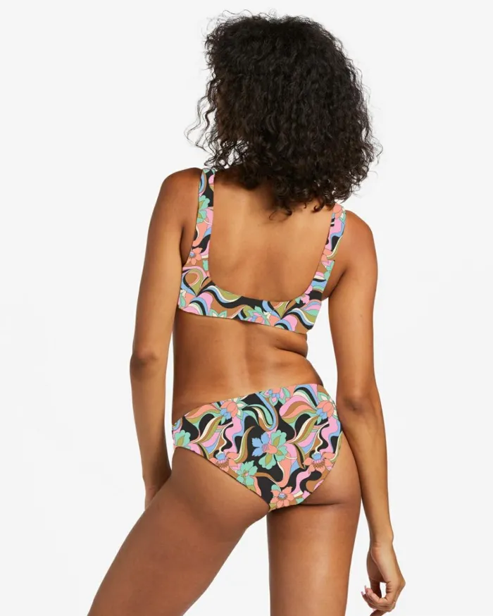 Dont Trip Ava Reversible Triangle Bikini Top Black Pebble Women Billabong Bikinis