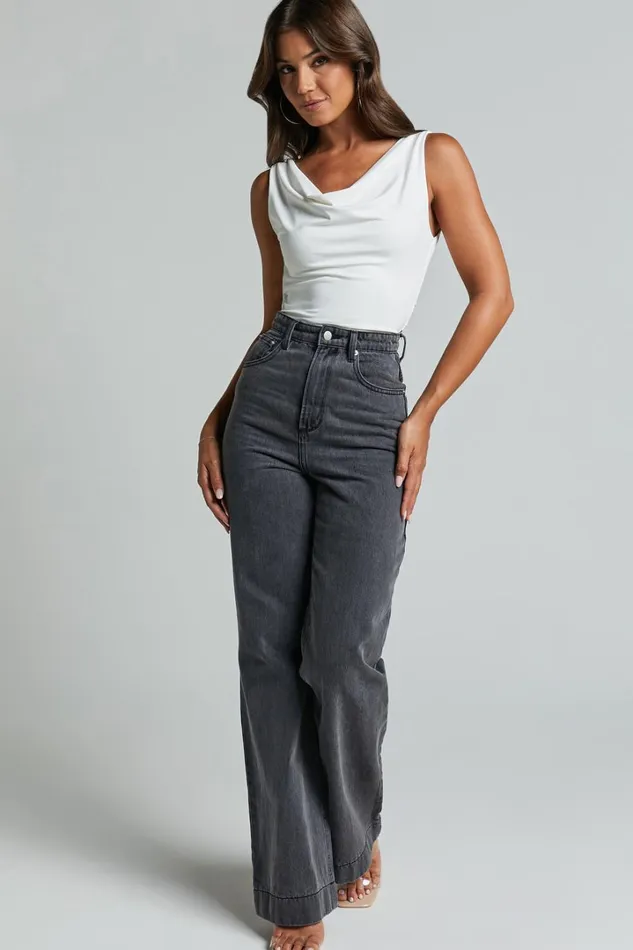 Doris Top 8211 Cowl Neck Crop Top In White Women Showpo Tops