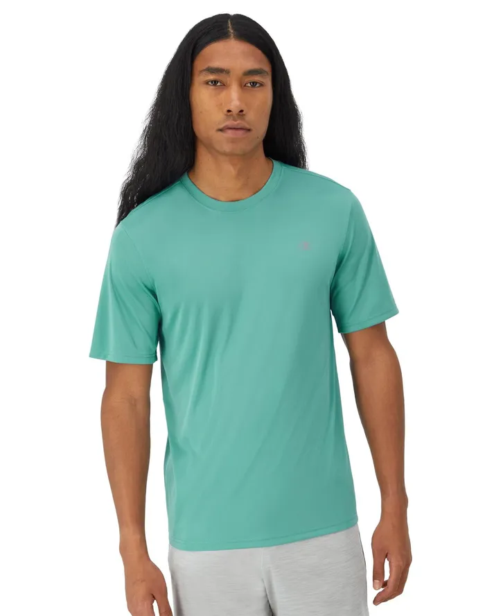 Double Dry Tee Aqua Crush Men Champion TShirts and Tops