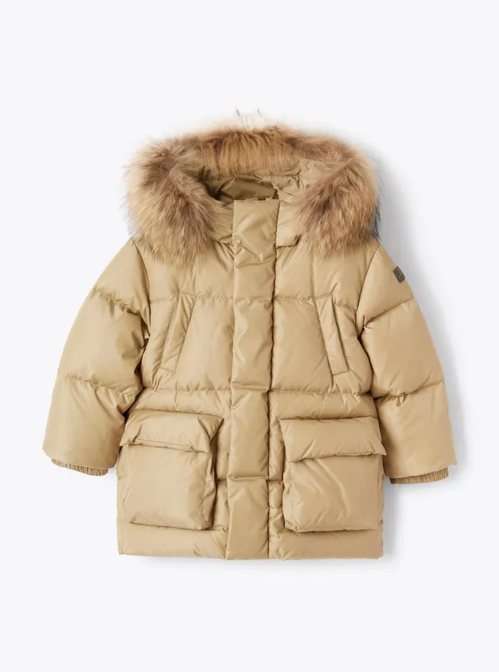 Downjackets Boy 216 Il Gufo Long Hooded Down Jacket