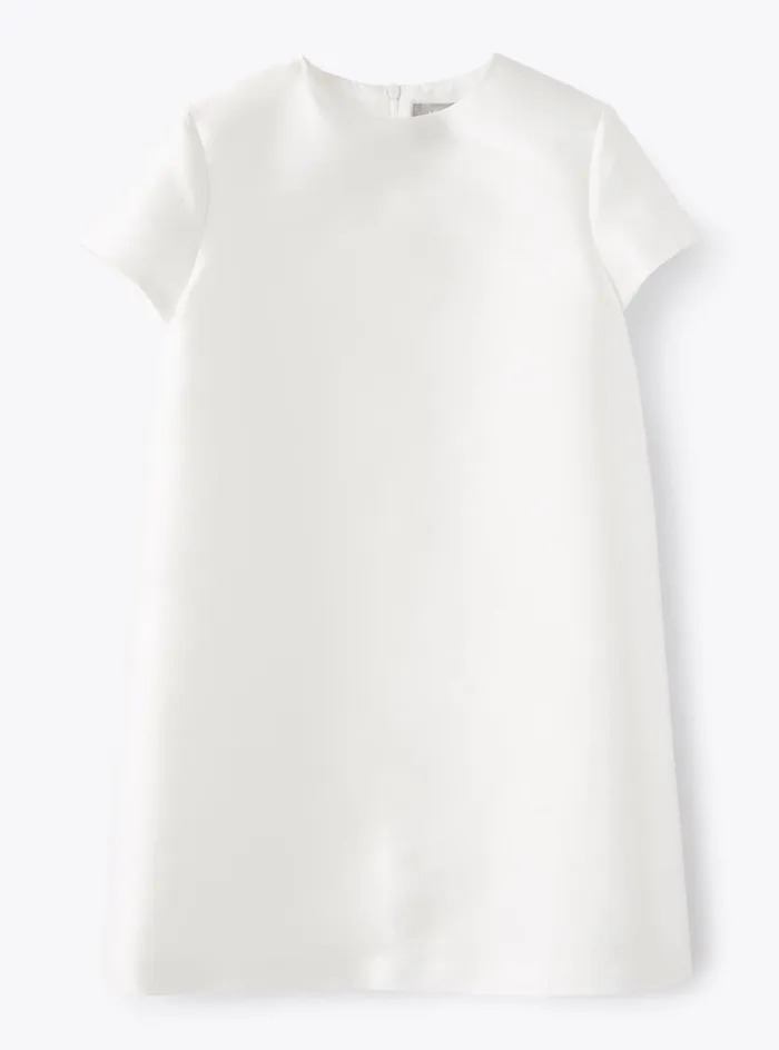Dresses Girl 216 Il Gufo Shortsleeve Dress In Mikado