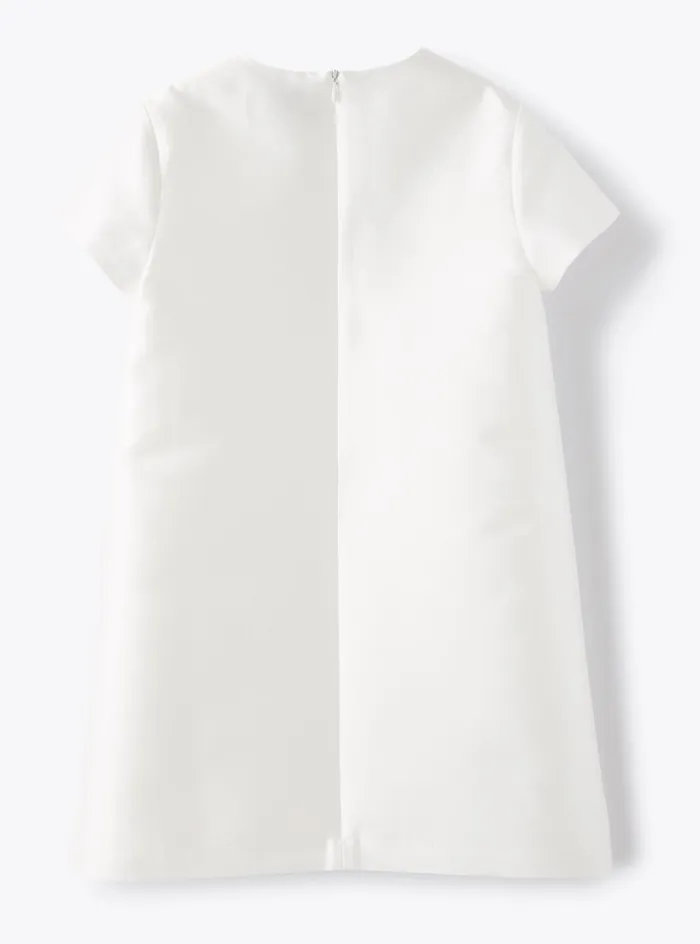 Dresses Girl 216 Il Gufo Shortsleeve Dress In Mikado