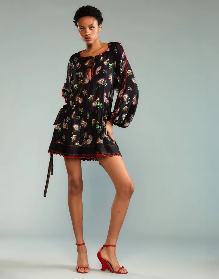 Dresses Women Cynthia Rowley Midnight Garden Mini Dress